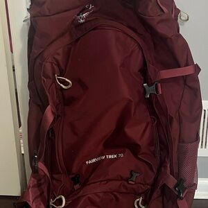 Osprey Maroon Fairview Trek 70 Backpack